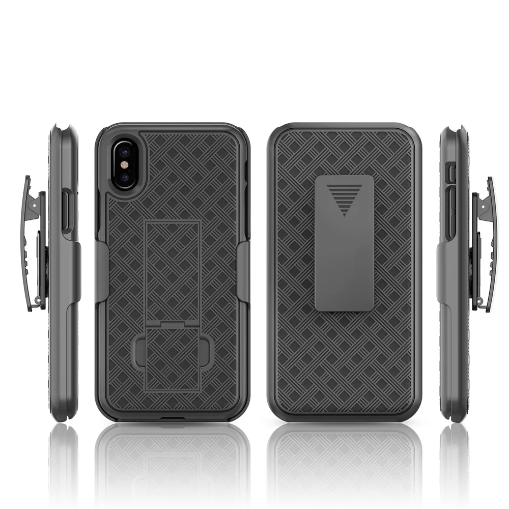 2 шт. спортивный жесткий чехол для защиты iPhone X 3 в одном Поворотный зажимом пояса
