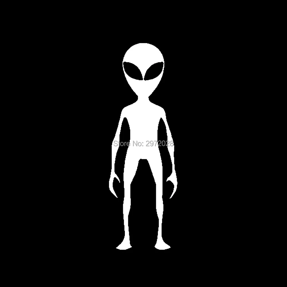 

10 x Alien Humanoid UFO Funny Car Styling Reflective Auto Decal Cartoon Car Sticker Bumper Body Decal Creative Pattern Vinyl