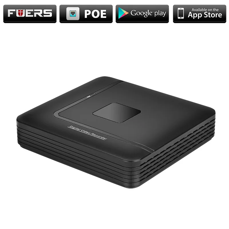 Fuers домашняя система безопасности 12 В PoE NVR рекордер инфракрасный детектор движения сигнализация наблюдения NVR 4CH 1080P с 4CH PoE портом 12 В