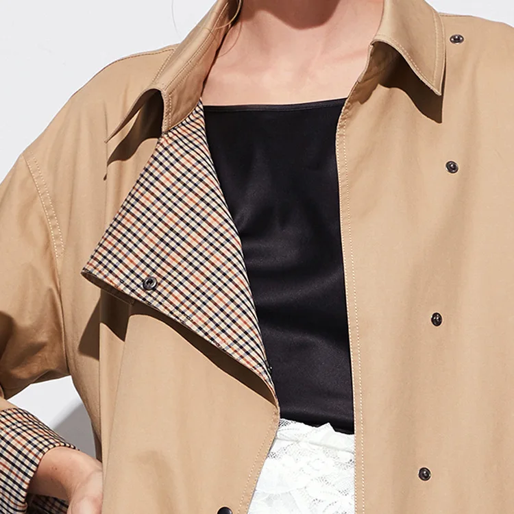 Весна-Осень 2023 длинная Повседневная Женская ветровка в европейском и