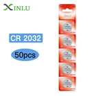 XINLU 50 шт.лот, 50 CR2032 CR2032 DL2032 CR 2032 KCR2032 5004LC ECR2032 3 В литиевая кнопка, батарейка, батарейки для часов, игрушки