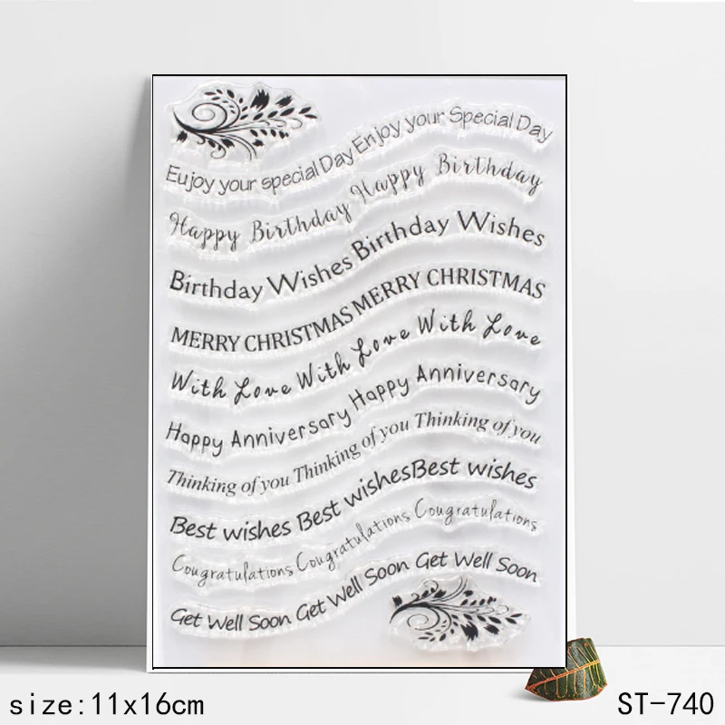 Прозрачный штамп ZhuoAng для самостоятельного скрапбукинга фотоальбома открыток