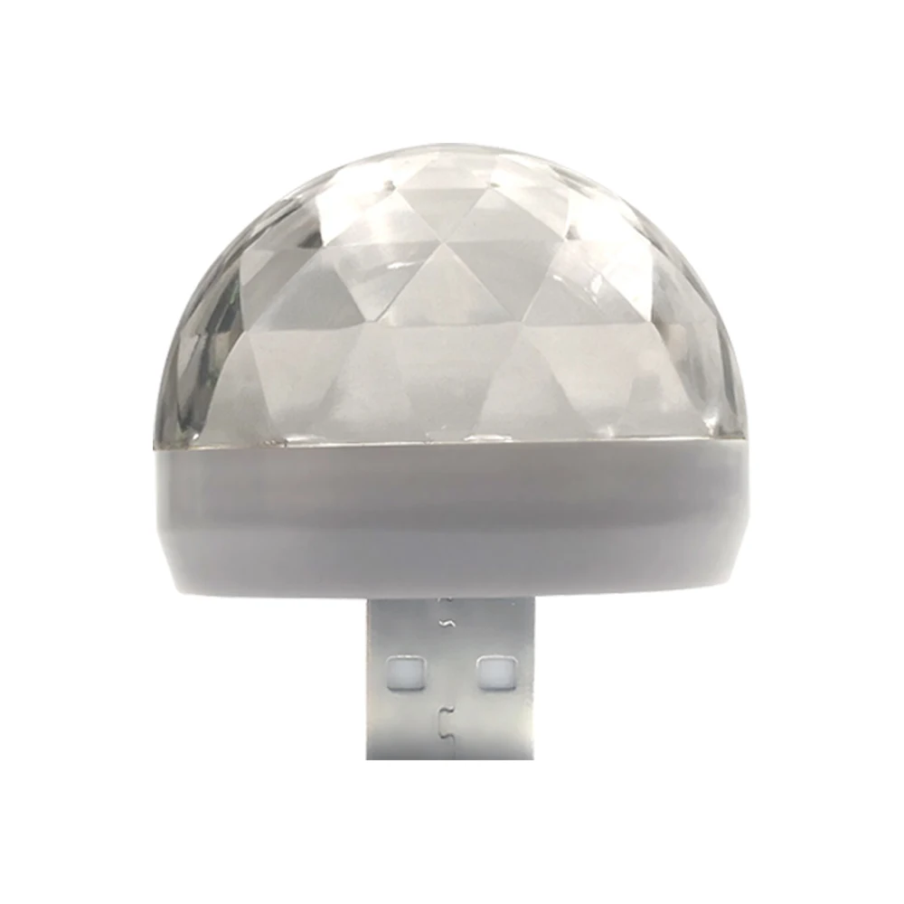 only USB LED Автомобильный USB окружающий светильник DJ RGB Мини Красочный музыкальный звуковой светильник USB-C интерфейс Apple интерфейс Праздник Вечеринка караоке - Испускаемый цвет: only USB LED