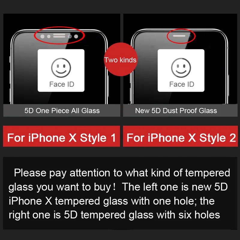 5D Tempered Glass for iPhone XS MAX 6.5Inch Screen Protector Full Cover Protective X XR | Мобильные телефоны и аксессуары