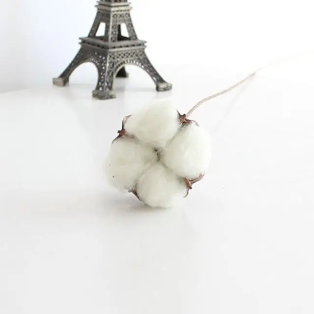 Домашний Свадебный декор одна ветка ручной работы сушеные хлопковые Цветочные