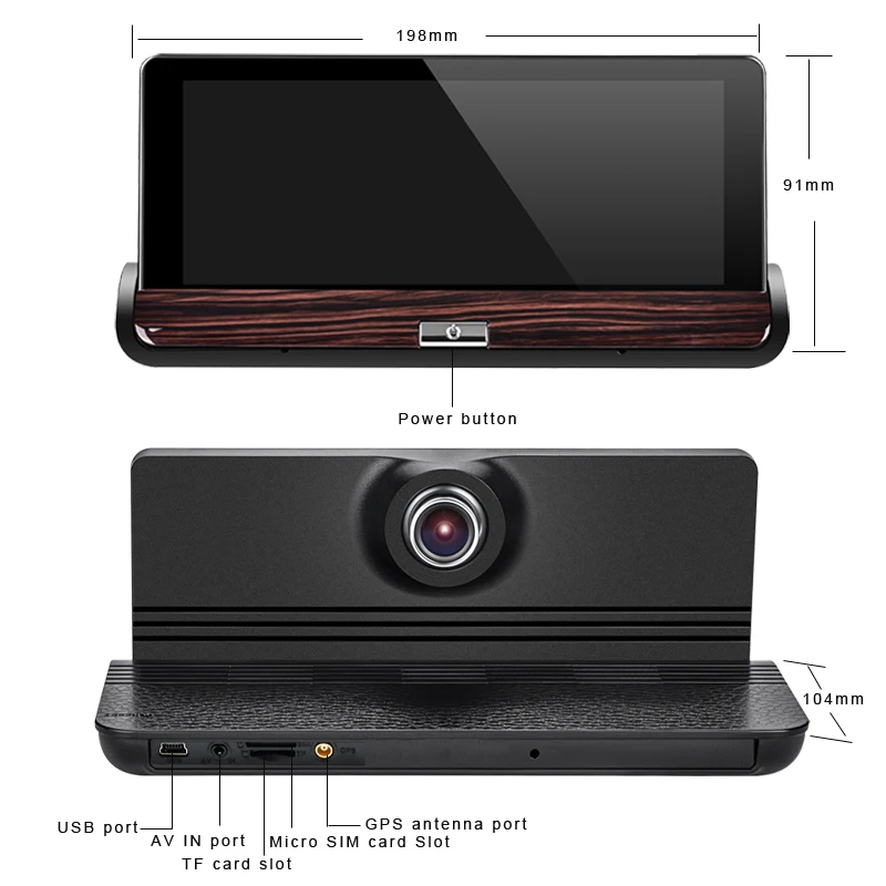 E-ACE 3g Wi-Fi автомобильный видеорегистратор gps Камера зеркало 7 0 дюймов Android Dashcam Full HD