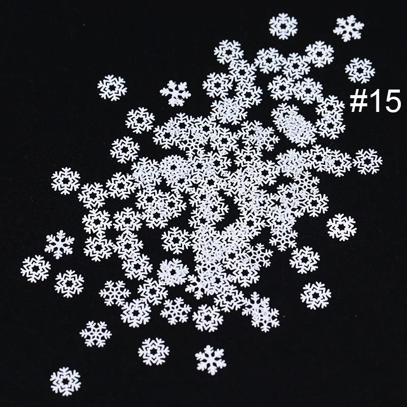 3D украшения для ногтей ультра тонкие золотые листья ракушки Снежинка Рождество