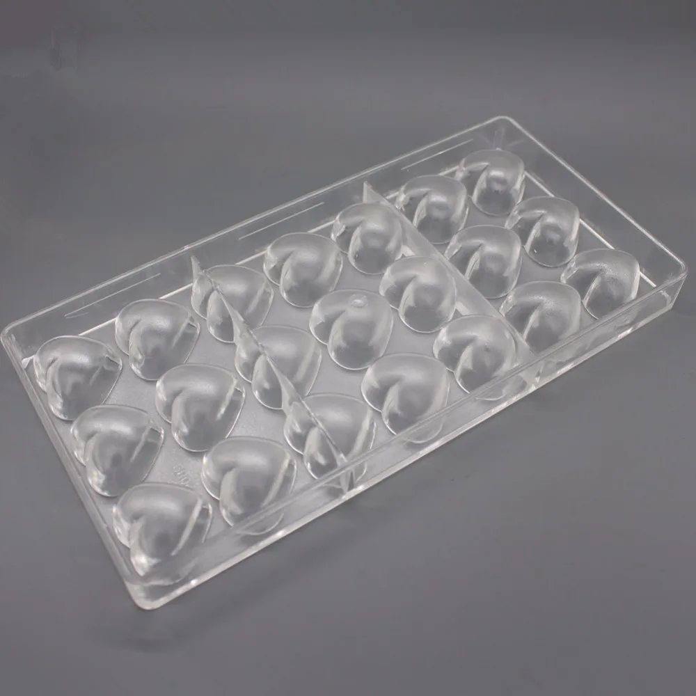 Goldвыпечка 3D сердце шоколад поликарбонатная форма конфеты лоток|chocolate polycarbonate