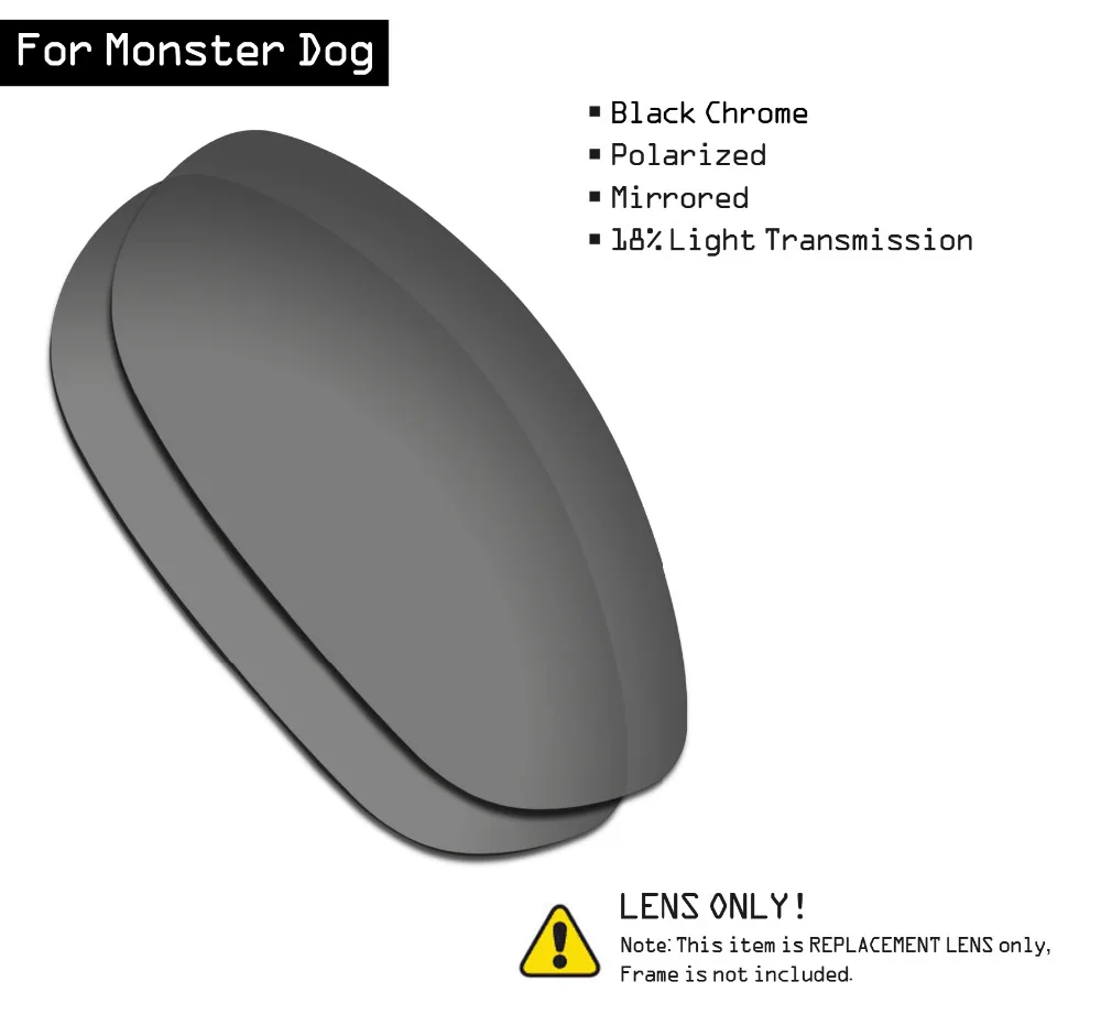 SmartVLT поляризованные солнцезащитные очки Сменные линзы для Окли Monster Dog Black