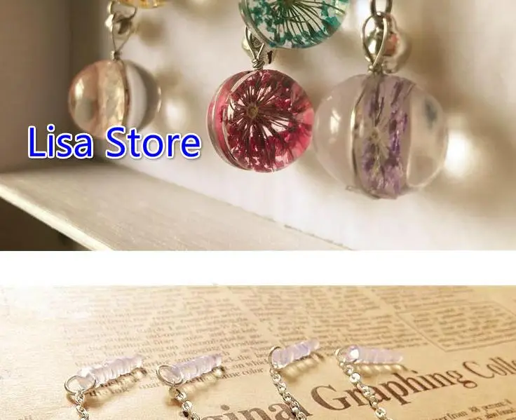 Бесплатная доставка 24 шт. (2 коробки) хрустальный шарик с высушенным цветком