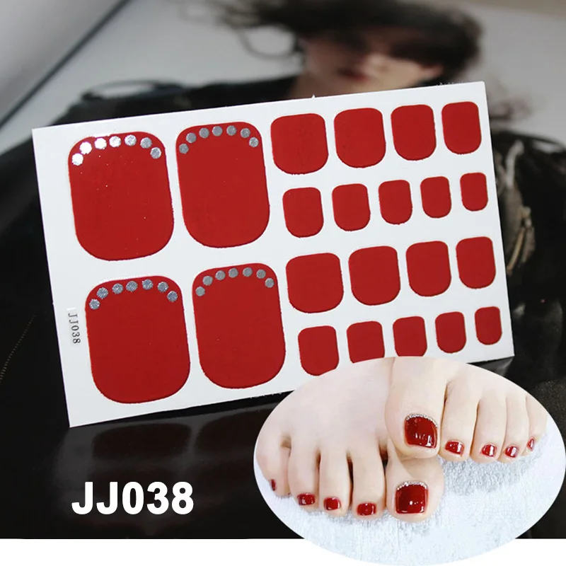 14 шт/лист водонепроницаемые наклейки для ногтей с полным носком 3D сделай сам