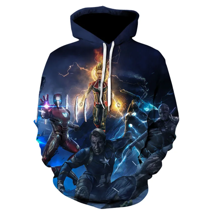 Marvel Мстители 4 Endgame Квантовая область косплей костюм толстовки мужские с