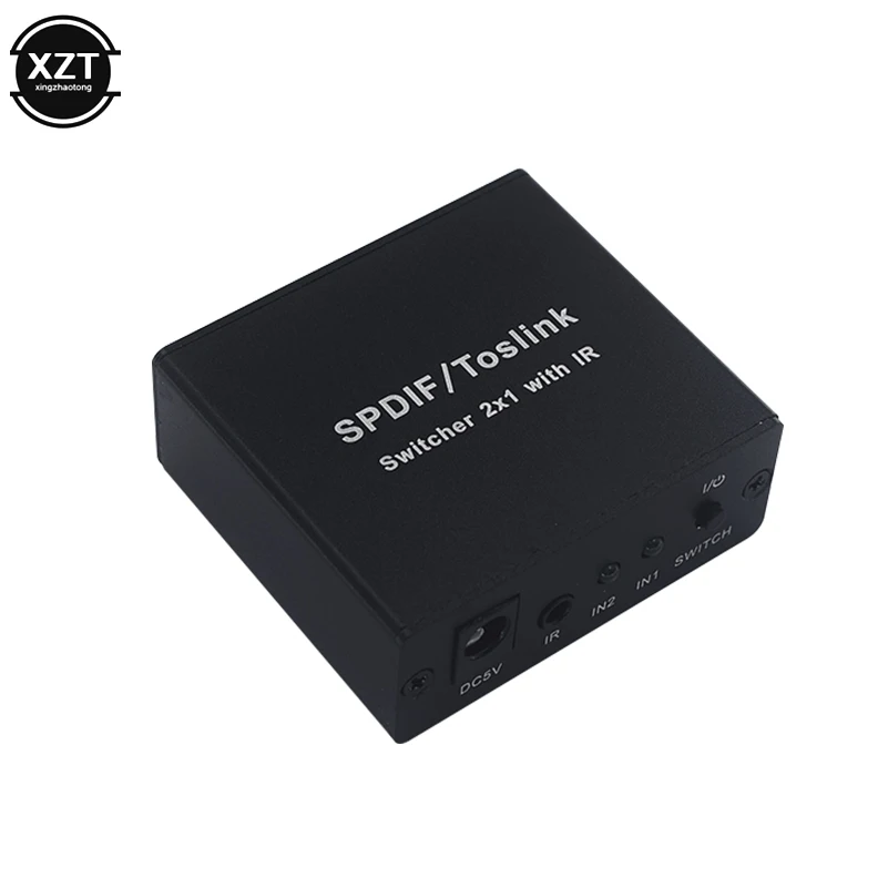 Металлический внешний и компактный оптический аудио переключатель SPDIF/TOSLINK