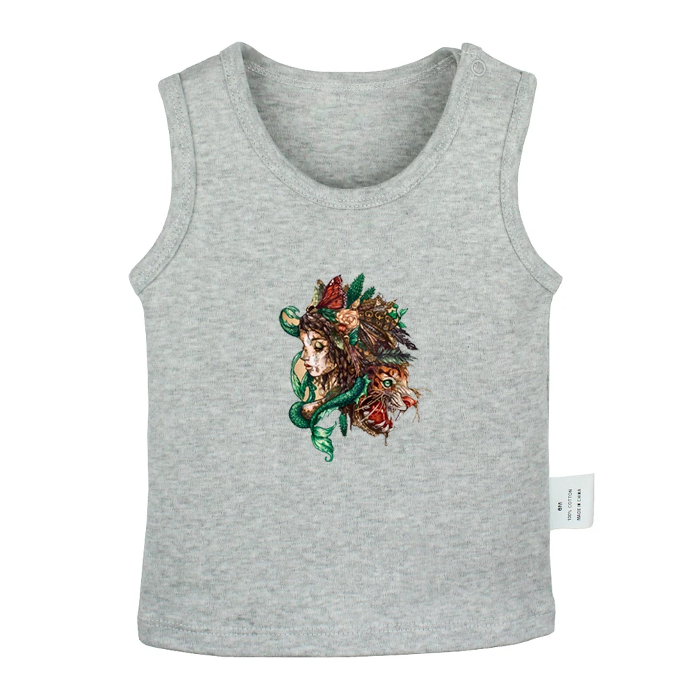 Angry Chicken Pink Dumbo Fairy tale miko and fierce tiger Newborn Baby Tank Tops Toddler Vest Sleeveless Infant Cotton Clothes | Детская