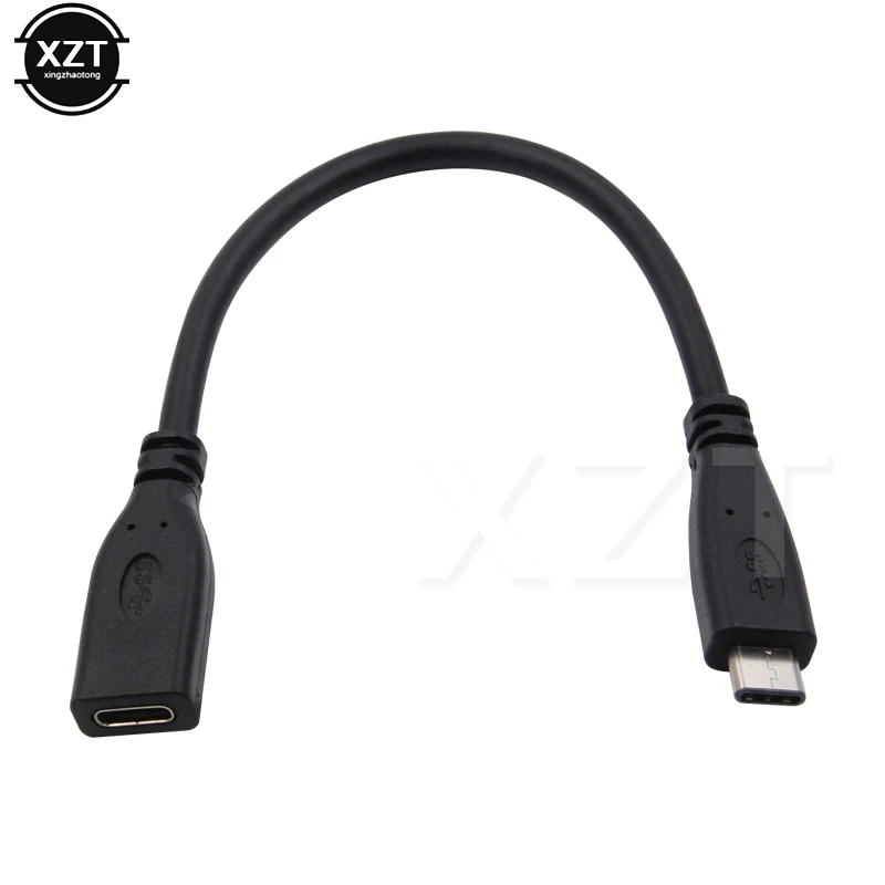 Черный Удлинительный кабель USB Type C 3 1 стандарт штекер гнездо удлинитель провода