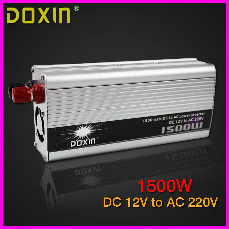 DOXIN 1500 Вт автомобиля Зарядное устройство преобразователь DC 12 В к AC 220 Мощность