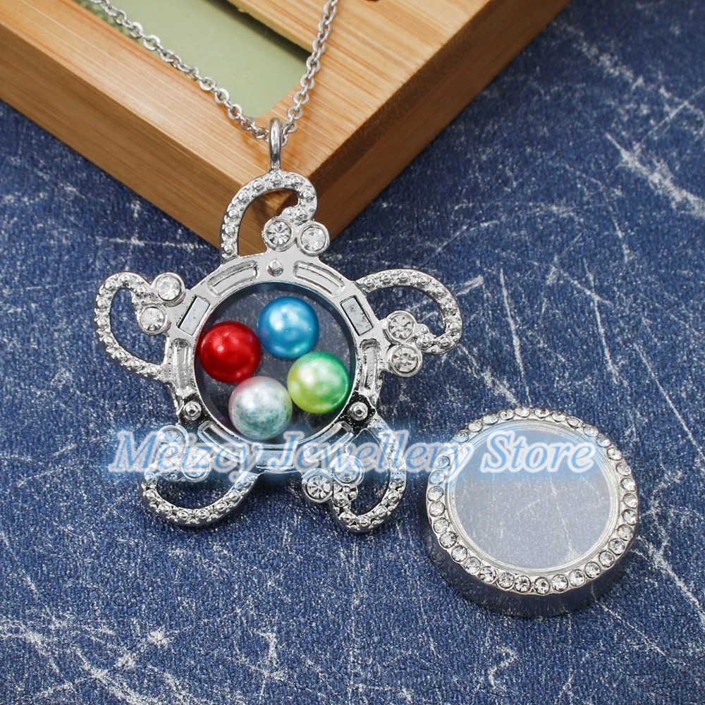 Хрустальный цветок стеклянный медальон кулон из бисера жемчужная клетка живая