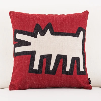 2 Keith Haring Граффити Печатные квадратные декоративные пледы Наволочки чехол для подушки наволочка для дивана дома Capa De Almofadas 45x45 см - Цвет: 2