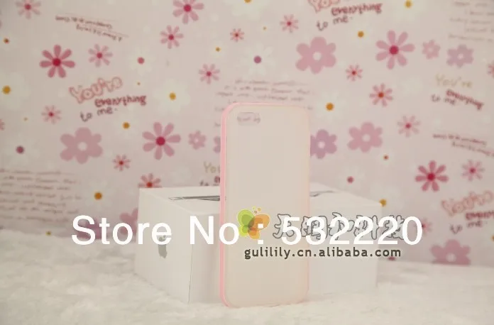 Min order is 10USD! Free shipping Candy-colored TPU matte box jelly color water phone sets for Iphone 5 designs |
