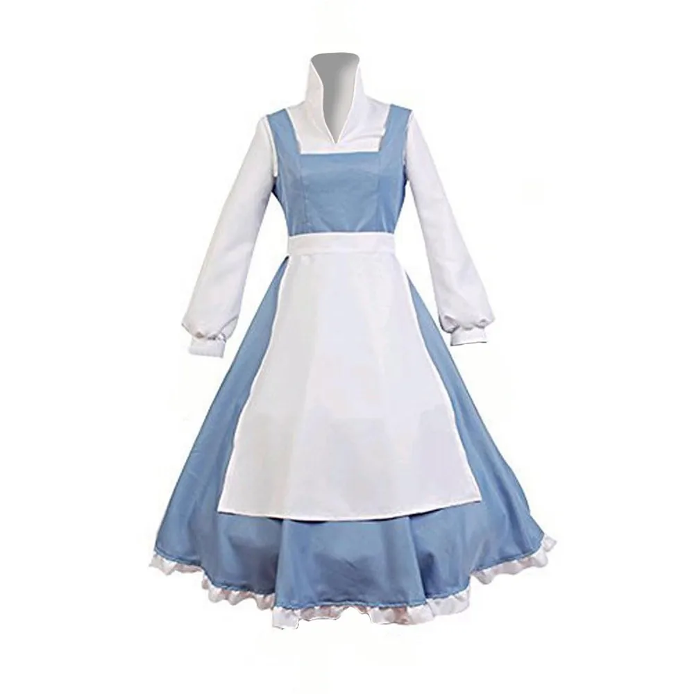 Платье для девочек в стиле аниме Beauty and the Beast Belle синее платье косплея|Костюмы