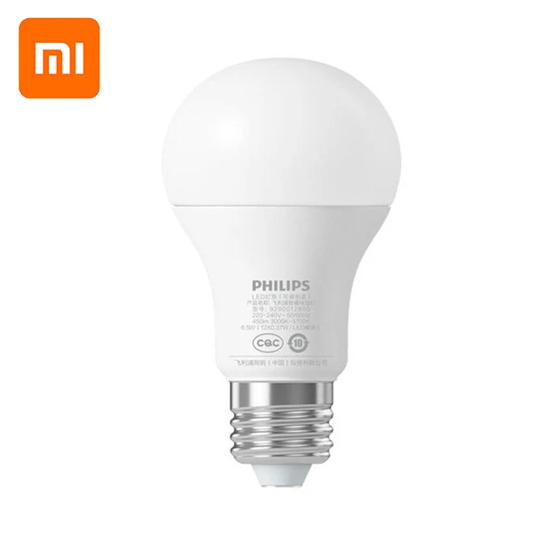 Xiaomi Philips умный Белый светодиодный E27 лампа приложение дистанционное управление
