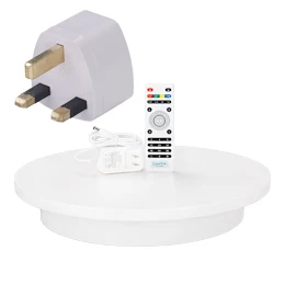 white with UK plug ComXim NT400RL40 40 см 15,7 дюйма 360 градусов пульт дистанционного управления электрический поворотный стол для фотосъемки вращающийся дисплей подставки - Цвет: white with UK plug
