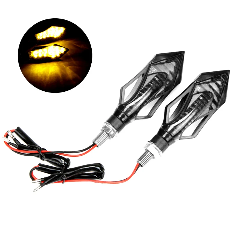 Racbox 4pcs Universal Motorcycle LED Blinker Red Turn Signal Stop Brake Lights 12V Chopper clignotant led moto piscas |