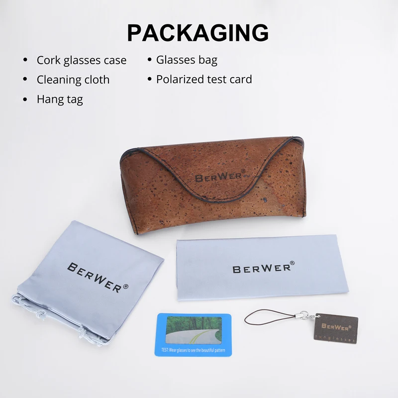 Солнцезащитные очки BerWer с бамбуковыми поляризованными линзами деревянные