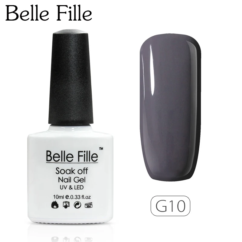 Belle Fille серый коричневый разноцветный гель для ногтей Набор лаков Vernis