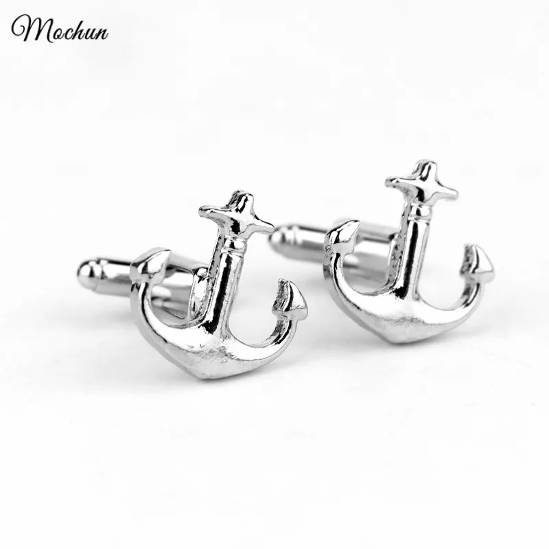 

MQCHUN Anchor Cufflinks Nautical Sailing Wedding Groomsmen Nautical Anchor Cuff Links For Mens Brand Cuff Buttons High Quality