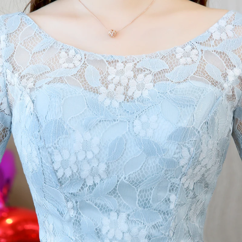 Сине серое мини платье для вечеринок Платья подружек невесты элегантные платья