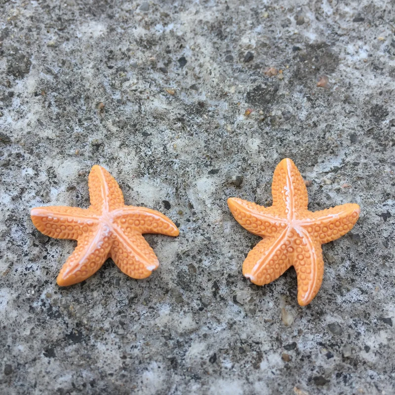 3 Pcs/Set starfish decoration Mediterranean style resin Garden Ornament Miniature DIY miniature garden decorations | Дом и сад