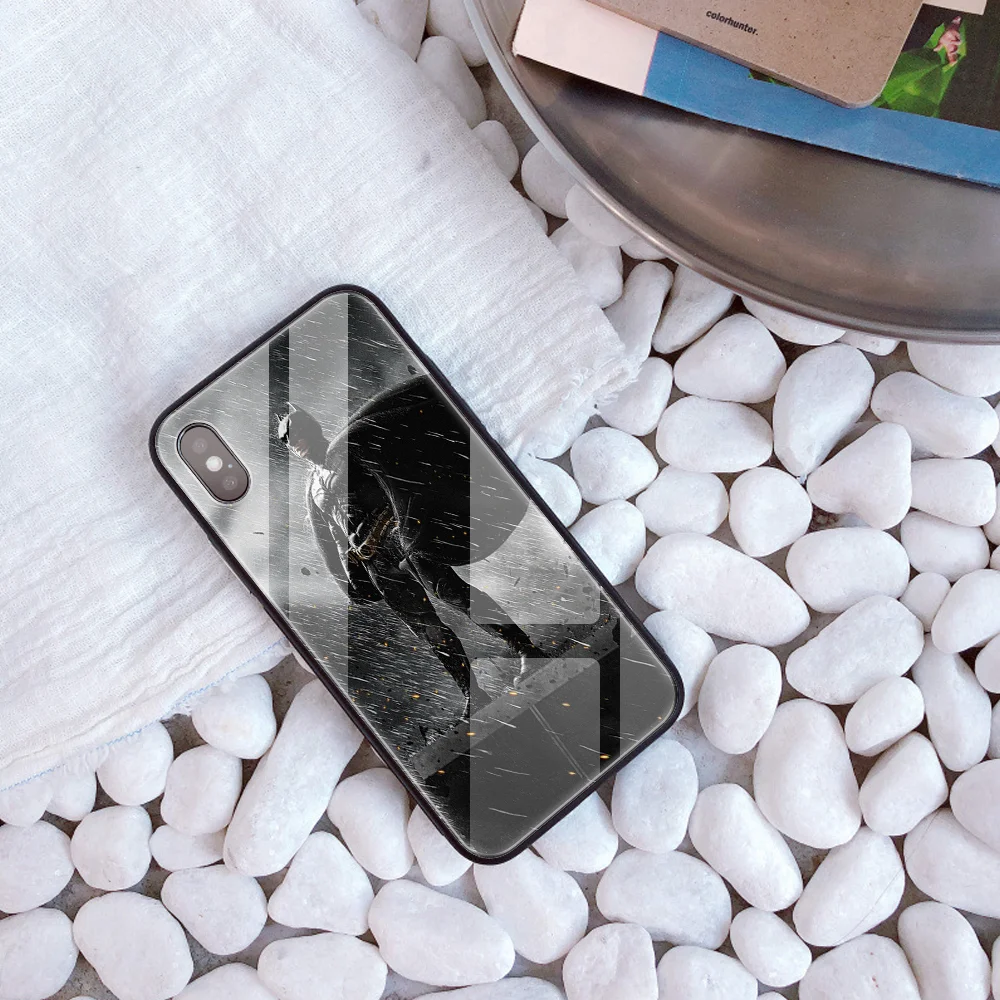20255 DIY заказной закаленное стекло Супермен телефон чехол для iPhone 7 8 6s 6 Plus X XR XS 11 Pro MAX Бэтмен человек паук чехол для телефона capa - Цвет: 20255