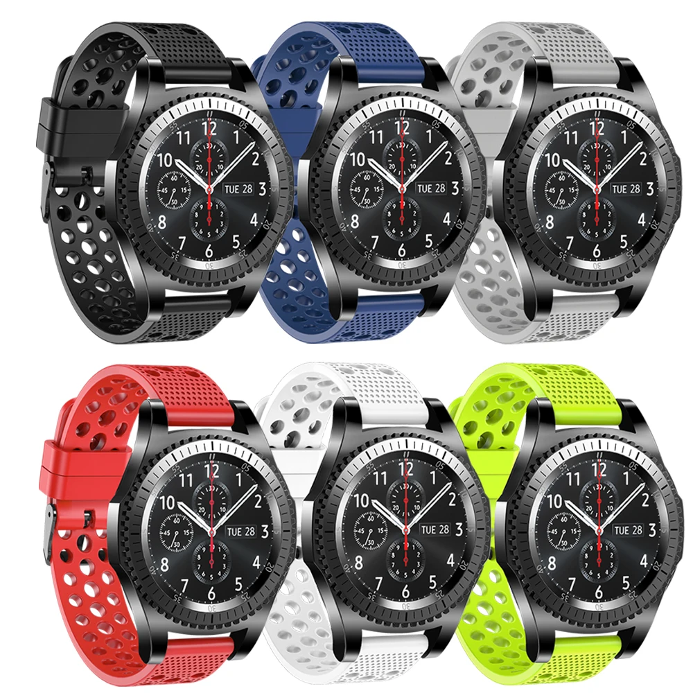 Ремешок силиконовый для Samsung Gear S3 Classic/Frontier Correa 22 мм 6 шт. в