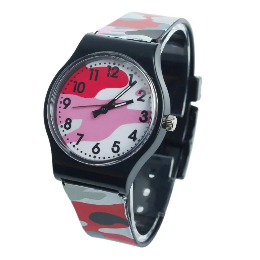 Reloj despertador цифровые светодиодные детские наручные часы, детские часы, камуфляжные кварцевые наручные часы для девочек и мальчиков, детские часы horloge jongens# L05