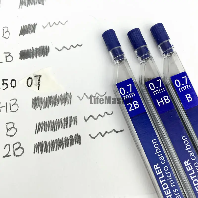 Механические свинцовые заправки LifeMaster Staedtler Mars Micro Carbon 250 07 0 7 мм 2B/HB|lead refill|mechanical