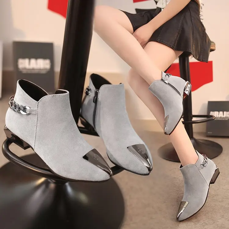 Botines Mujer 2018 Thigh High Boots Martin Shoes Female Fashion Point Toe Square Heels Women Spring Autumn | Обувь