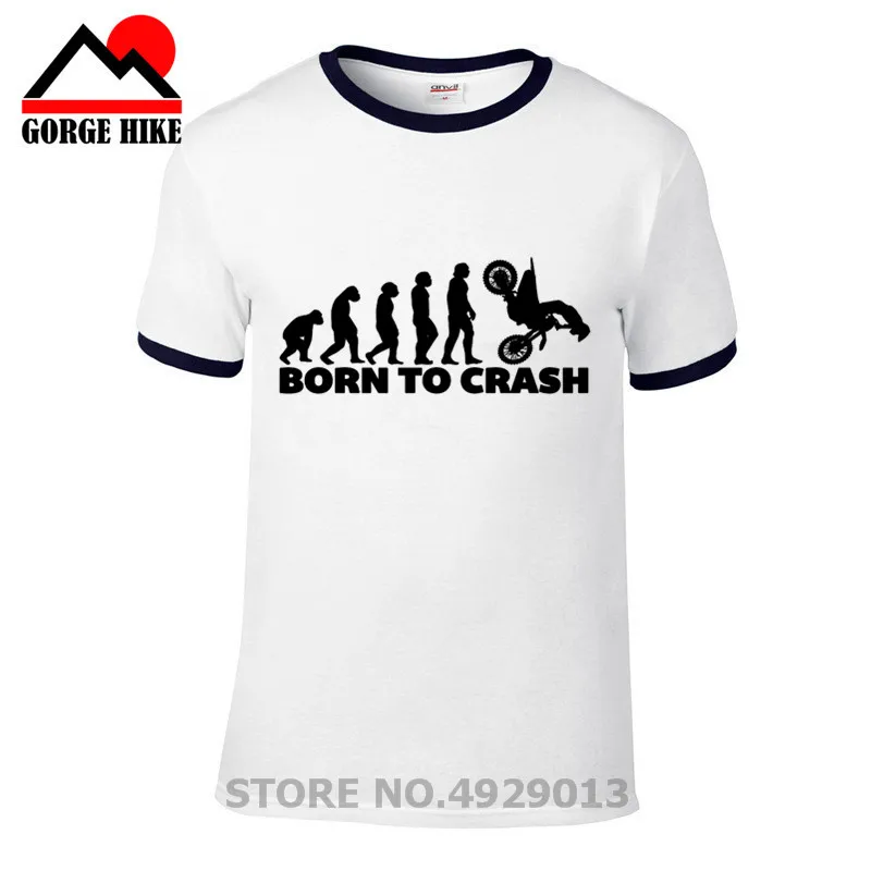 Hombre Camiseta Футболка с рукавами MTB evolution Мужская забавная футболка для мотокросса