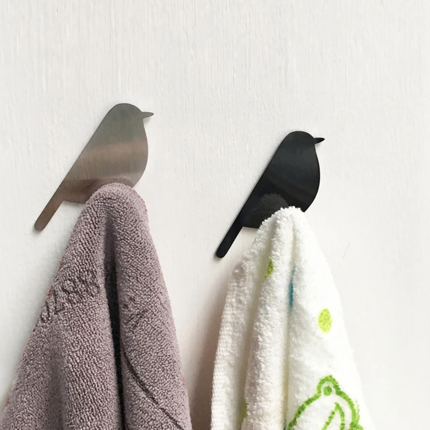 Крючки самоклеящиеся из нержавеющей стали для одежды сумок ключей 2 шт./лот | Дом и