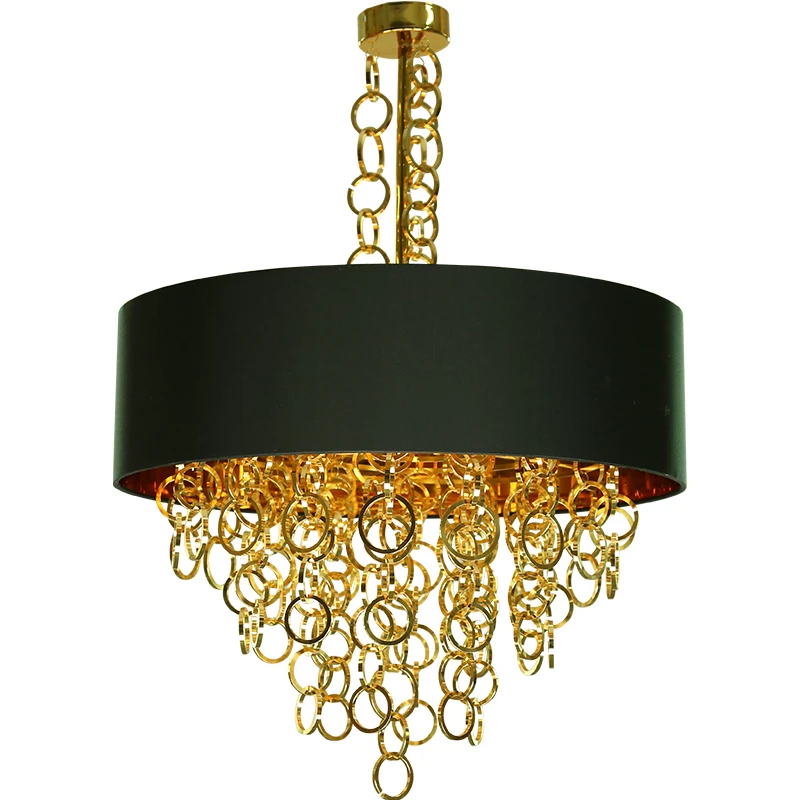 Современный светодиодный подвесной светильник с золотыми кисточками