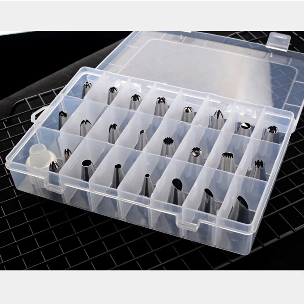 24 шт. Набор кондитерских насадок из нержавеющей стали|pastry tip set|tip setdecorating tips |