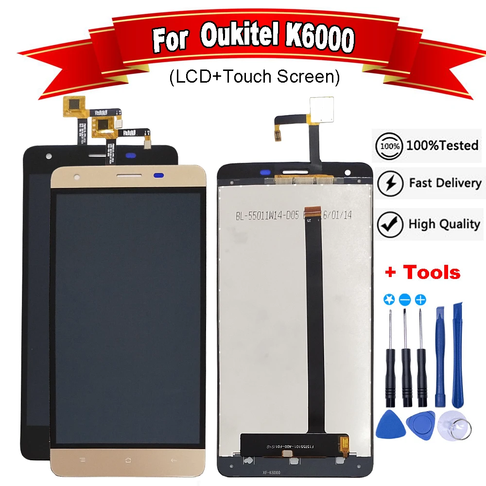 5 дюймов 1280x720 для Oukitel K6000 ЖК дисплей Дисплей в мобильный телефон + Pro кодирующий