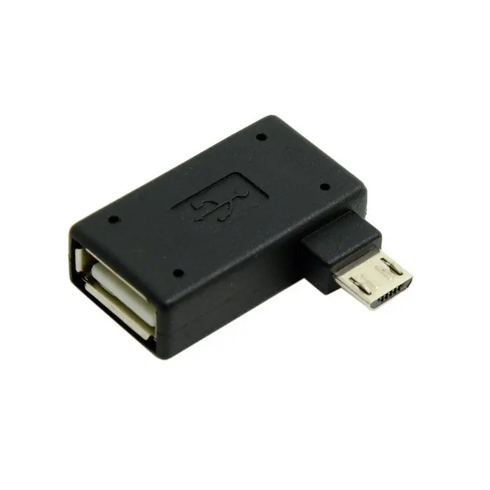 90 градусов левый правый угловой Micro USB 2 0 хост адаптер OTG с питанием для Galaxy S3 S4 S5 Note2