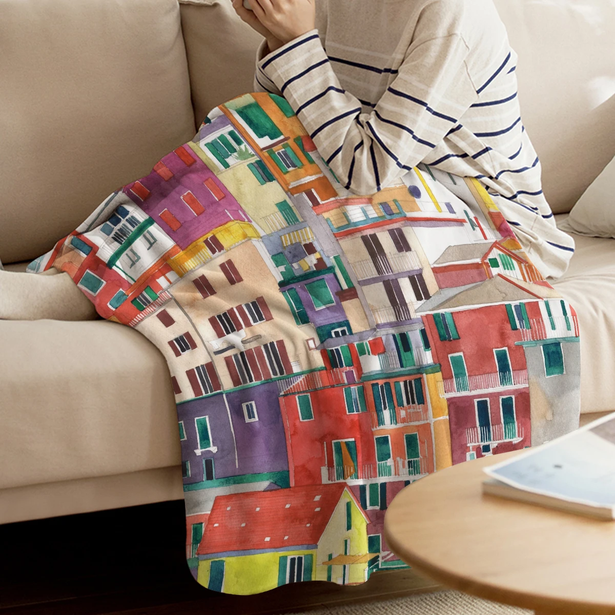 

Cinque Terre Throw Blanket Warm Microfiber Blanket Flannel Blanket Blankets For Beds