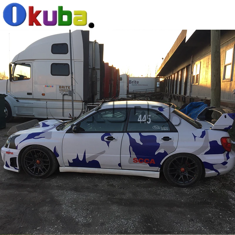 Синяя Джамбо камуфляжная пленка для автомобиля виниловая грузовиков пинг