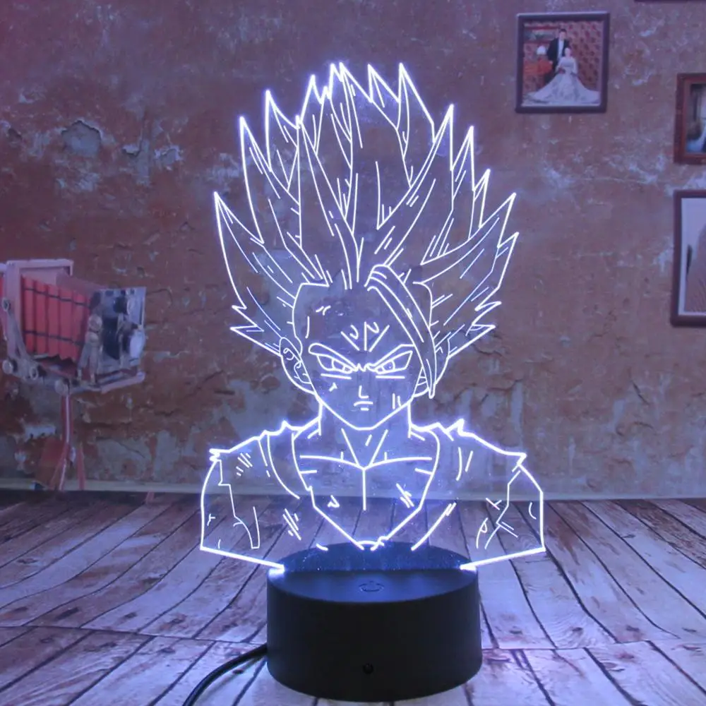 Dragon Ball Z goku Акриловые 3D ночные светильники USB LED Настольная лампа Touch Goku