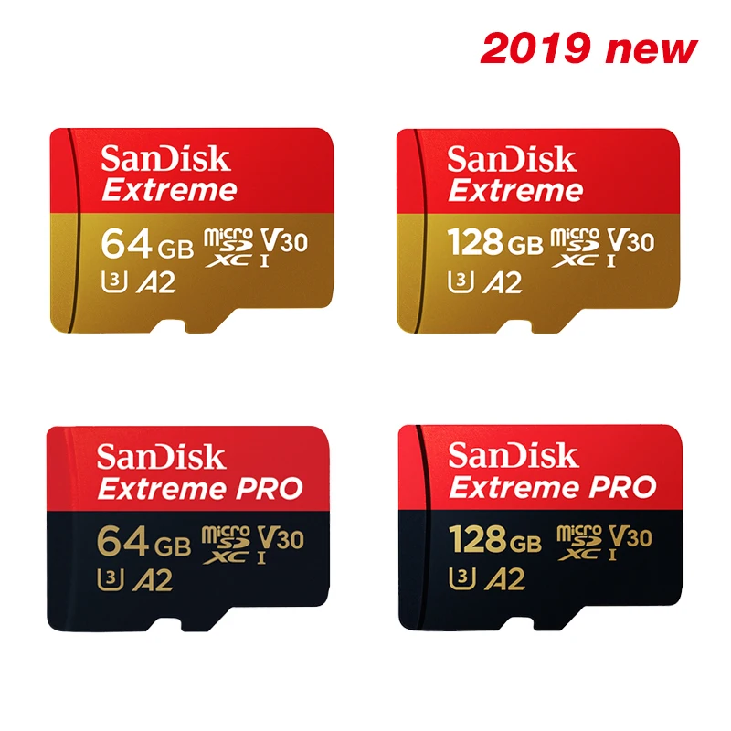 Карта памяти SanDisk Extreme/PRO UHS I micro sd 400G 256G 128G 64G до 160 МБ/с./с скорость чтения 10 V30 U3 A2