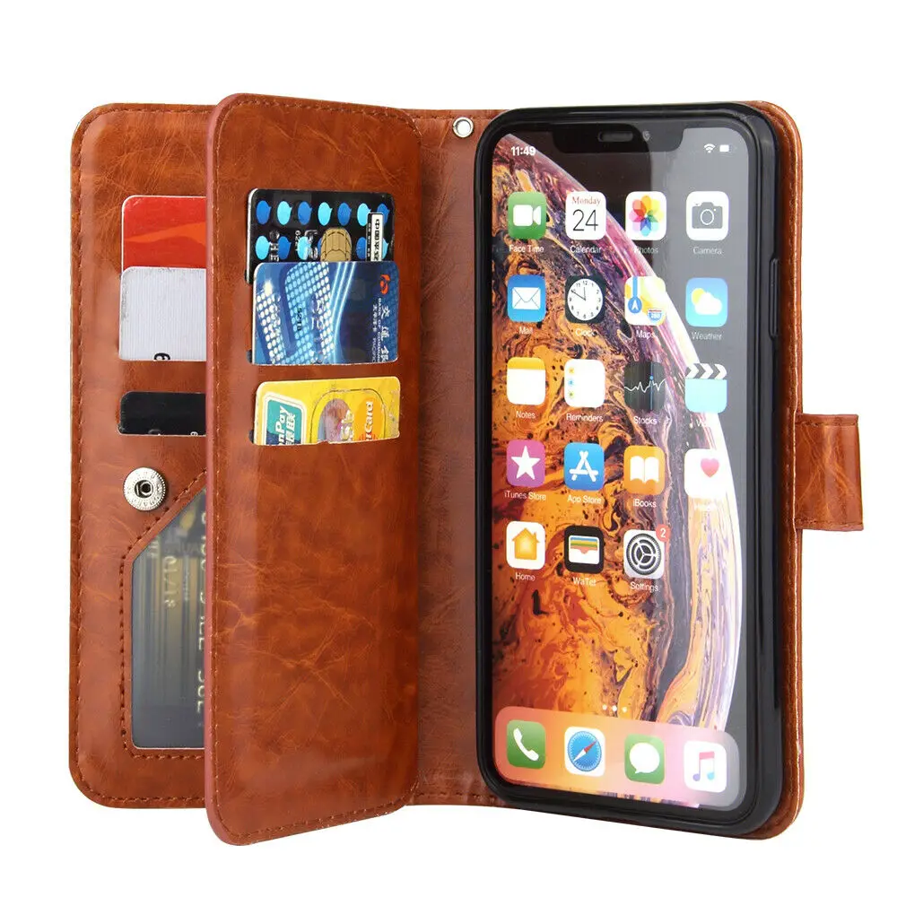 

Flip Wallet Leather Magnetic Case for Iphone 8 Plus Case 5 5s 6s 6 Plus 6s Plus 7 8 7 Plus X XR XS XS Max Luxury Cover