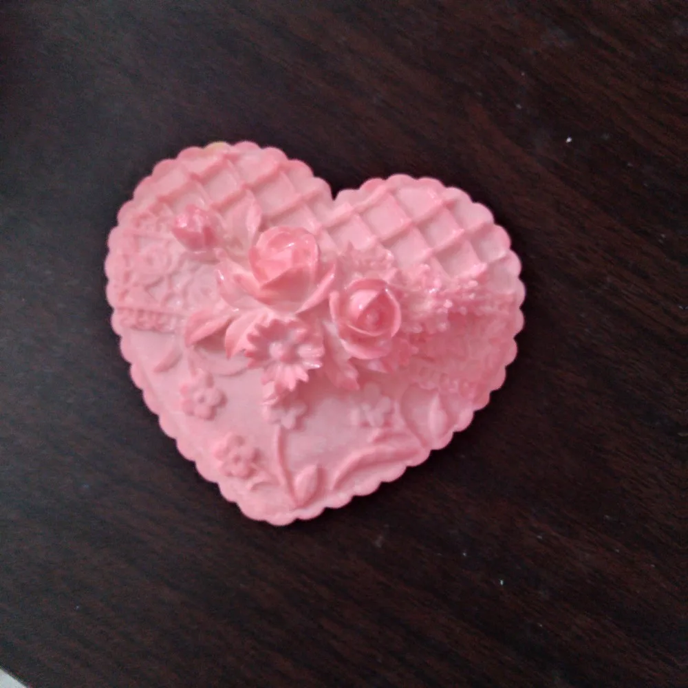 3D Rose Flower silicone resin mould Craft Heart Creative Gift Handmade Soap Making Silicone Mold Cake decoration Plaster Molds | Дом и сад