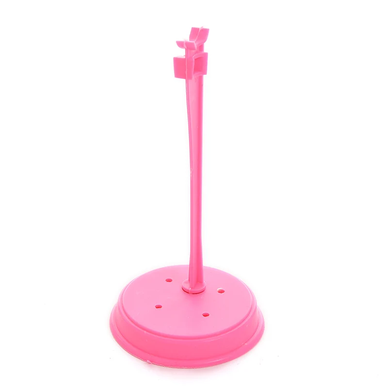 1 шт. пластиковая розовая подставка и вешалки для кукол классические аксессуары